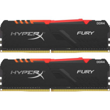 Оперативна пам'ять Kingston HyperX Fury RGB DIMM Kit 16GB, DDR4-2666, CL16-18-18 (HX426C16FB3AK2/16)