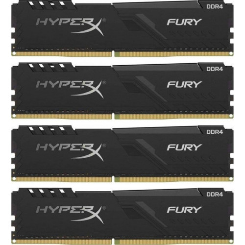 Оперативна пам'ять Kingston HyperX Fury black DIMM Kit 128GB, DDR4-2666, CL16-18-18 (HX426C16FB3K4/128)