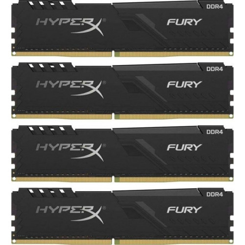 Оперативна пам'ять Kingston HyperX Fury black DIMM Kit 32GB, DDR4-2666, CL16-18-18 (HX426C16FB3K4/32)