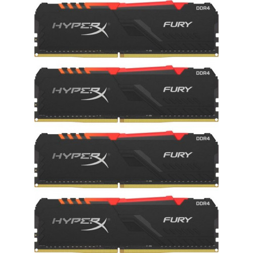 Оперативна пам'ять Kingston HyperX Fury RGB DIMM Kit 64GB, DDR4-3200, CL16-18-18 (HX432C16FB3AK4/64)