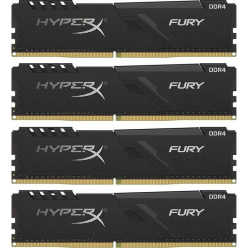 Оперативна пам'ять Kingston HyperX Fury black DIMM Kit 64GB, DDR4-3200, CL16-18-18 (HX432C16FB3K4/64)