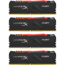 Оперативна пам'ять Kingston HyperX Fury RGB DIMM Kit 64GB, DDR4-3600, CL17-21-21 (HX436C17FB3AK4/64)