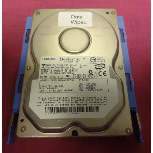 IC35L06AVV207-0 Жорсткий диск IBM Lenovo 40GB 7200RPM PATA 3.5" IC35L06AVV207-0 Жорсткий диск IBM Lenovo 40GB 7200RPM PATA 3.5"