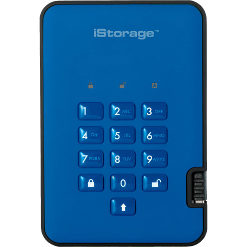 IS-DA2-256-1000-BE Жорсткий диск ISTORAGE 1TB diskAshur2 USB 3.1 (Ocean Blue)