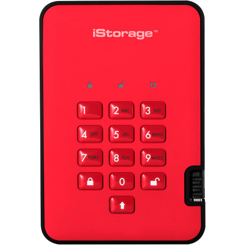 IS-DA2-256-1000-R Жорсткий диск ISTORAGE 1TB diskAshur2 USB 3.1 (Fiery Red)