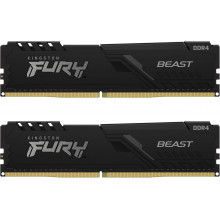 Оперативна пам'ять Kingston Fury Beast, DDR4, 16 GB, 3200MHz, CL16 (KF432C16BBK2/16)