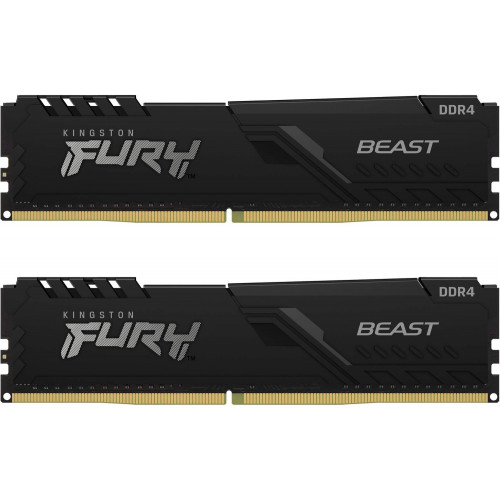 Оперативна пам'ять Kingston Fury Beast, DDR4, 16 GB, 3200MHz, CL16 (KF432C16BBK2/16)