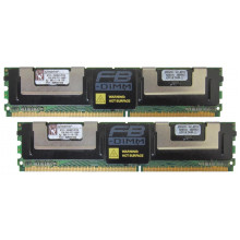 KTH-XW667LP/2G Оперативна пам'ять Kingston 2GB Kit (2 X 1GB) DDR2-667MHz ECC Fully Buffered CL5 DIMM