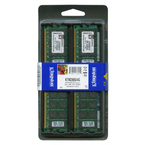 KTM2865/4G Оперативна пам'ять Kingston 4GB Kit (2 X 2GB) DDR2-400MHz ECC Registered CL3 for IBM Xseries