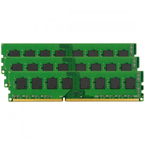 KVR1333D3E9SK3/6G Оперативна пам'ять Kingston 6GB Kit (3 X 2GB) DDR3-1333MHz ECC Unbuffered CL9