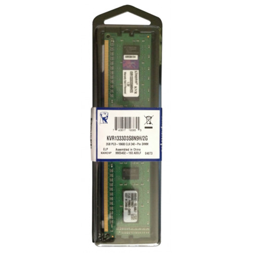 KVR1333D3S8N9H/2G Оперативна пам'ять Kingston 2GB DDR3-1333MHz non-ECC Unbuffered CL9