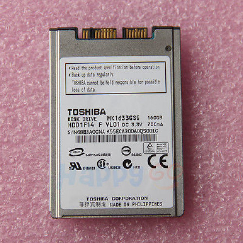 MK1633GSG Жорсткий диск Toshiba 160GB, microSATA, 1.8''