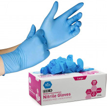 Перчатки нитриловые защитные медицинские MedPRIDE Professional Pride L голубые 200 шт. (MPR-50555)