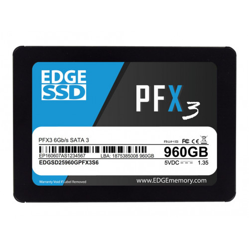 PE250607 SSD Накопичувач EDGE Memory 960GB 2.5" inch PFX3 SATA SSD 6GB/S