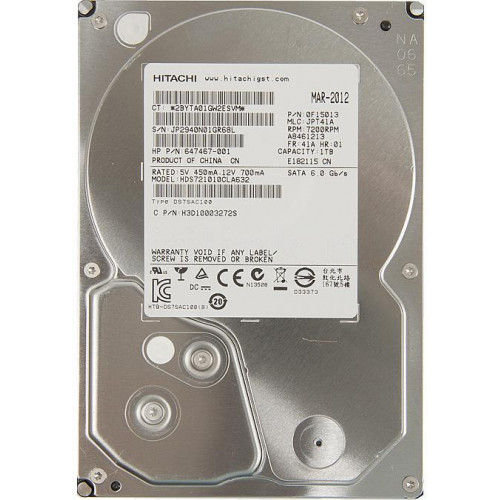 QK555AA Жорсткий диск HP 1TB 7200rpm SATA 6Gbp/s