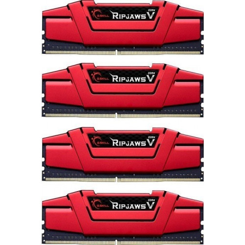 F4-2666C15Q-64GVR Оперативна пам'ять G.Skill RipJaws V 64GB Kit (4x 16GB) DDR4-2666MHz CL15 DIMM