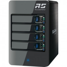 ROCKETSTOR 6414TS Дискове сховище DAS HighPoint RocketStor 6414TS 4-Bay Q-SATA Turbo RAID Tower Enclosure