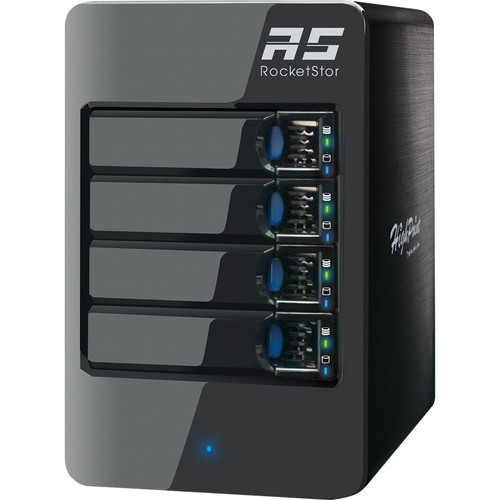 ROCKETSTOR 6414VS Дискове сховище DAS HighPoint RocketStor 6414VS 4-Bay Q-SATA Value RAID Tower Enclosure