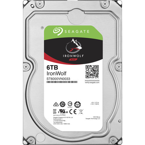 ST6000VNA033 Жорсткий диск Seagate 6TB IronWolf 7200 rpm SATA III 3.5" NAS HDD (Retail)