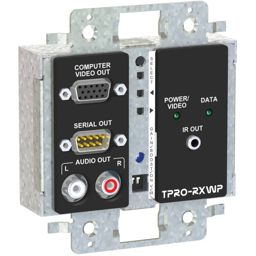 TPRO-RXWPDS-BLK приемник видеосигнала FSR 2-Gang Wall Plate Receiver (Black)