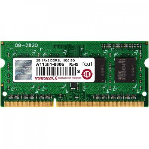 Оперативна пам'ять Transcend 2GB 1600MHz DDR3L CL11 SO-DIMM (TS256MSK64W6N)