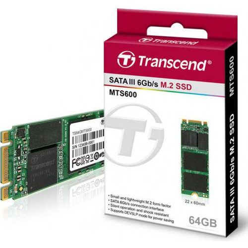 TS64GMTS600 SSD Накопичувач Transcend MTS600 64GB, M.2