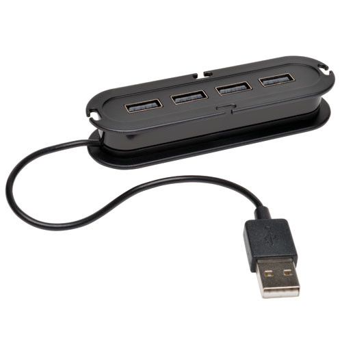 U222-004-R USB Концентратор Tripp Lite 4-Port USB 2.0 Hi-Speed Ultra-Mini Hub with Power Adapter