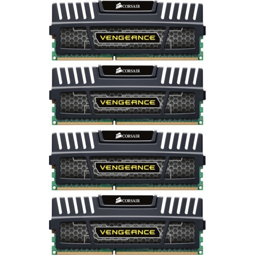 Оперативна пам'ять Corsair Vengeance 16GB kit (4 x 4GB) DDR3-1600MHz C9 (CMZ16GX3M4A1600C9) black