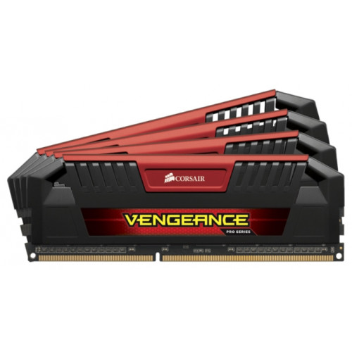 Оперативна пам'ять Corsair Vengeance Pro Series 32GB (4 x 8GB) DDR3 2400MHz C11 (CMY32GX3M4A2400C11R) RED