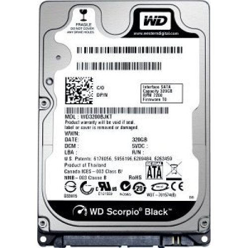 WD1600BJKT Жорсткий диск Western Digital Scorpio Black 160GB 2.5" SATA 3Gb/s