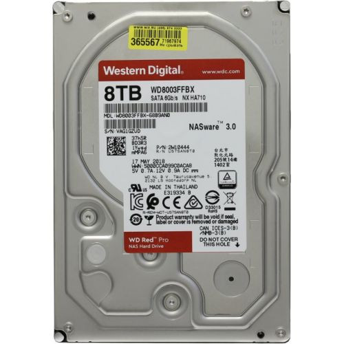 WD8003FFBX Жорсткий диск Western Digital WD Red Pro 8TB 3.5" SATA 6Gb/s