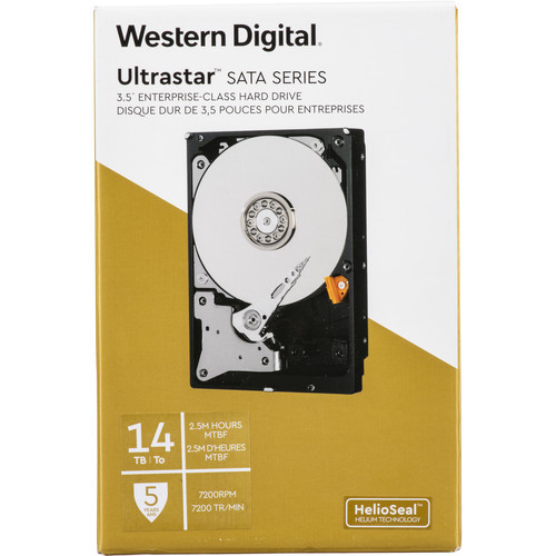 WDBBUR0140BNC Жорсткий диск WESTERN DIGITAL WD 14TB Ultrastar 7200 rpm SATA 3.5" Data Center HDD (Retail)