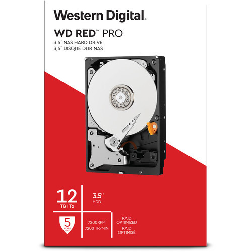 WDBRJY0120HNC Жорсткий диск WESTERN DIGITAL WD 12TB Red Pro 7200 rpm SATA III 3.5" NAS HDD (Retail)