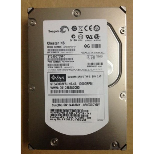 XTC-FC1CF-400G10KZ Жорсткий диск Sun 400GB 3.5'' 10000 RPM Fibre Channel