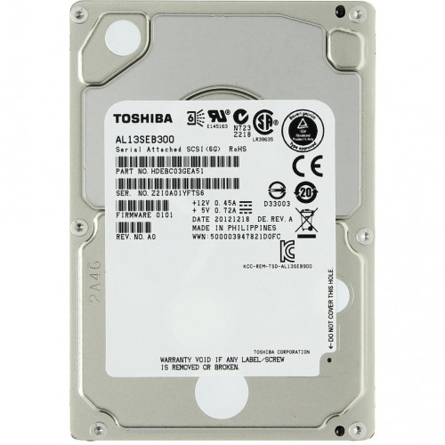 Жорсткий диск Toshiba Enterprise 300GB SAS 6Gb/s 2.5'' AL13SEB300