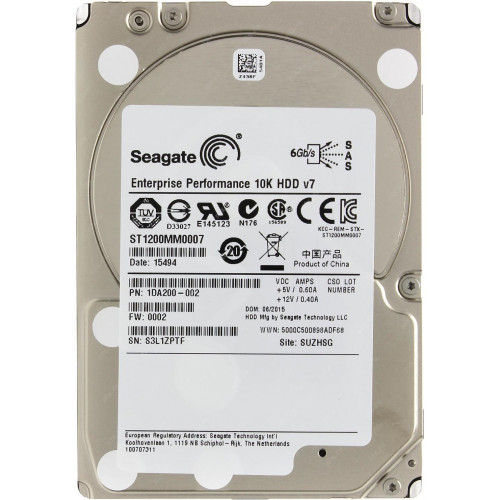 ST1200MM0198 Жорсткий диск Seagate 1.2TB 2.5" SFF 12Gbps 10K.8 RPM Enterprise SAS