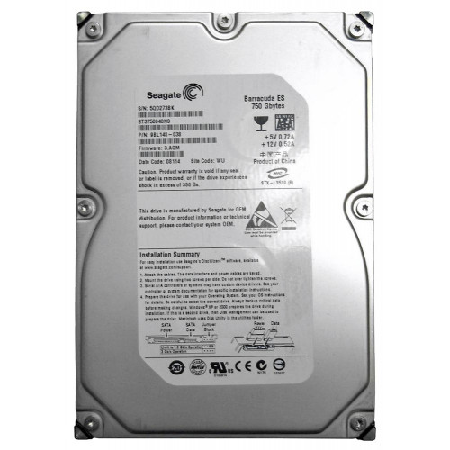 Жорсткий диск Seagate Barracuda ES 750GB 16MB Cache SATA 3Gb/s ST3750640NS