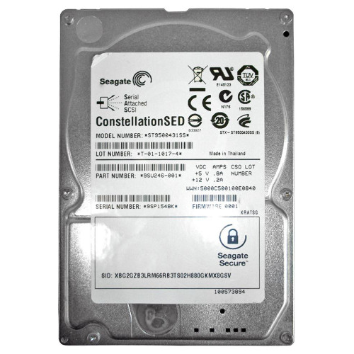 Жорсткий диск Seagate Constellation 7200.1 SED 500GB 2.5" SAS 6Gb/s ST9500431SS