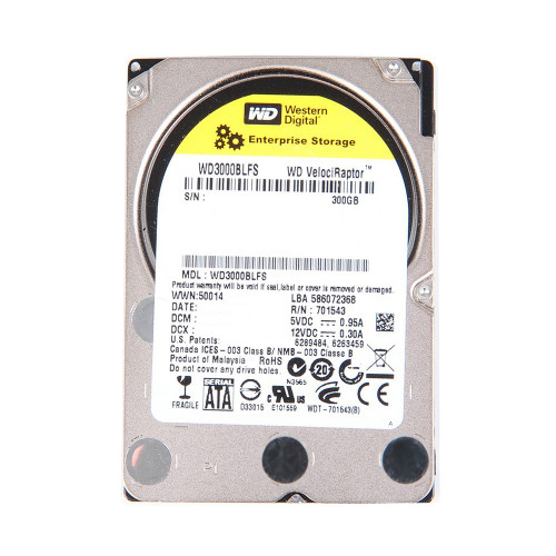 Жорсткий диск Western Digital VelociRaptor 300GB 2.5" SATA 3Gb/s WD3000BLFS